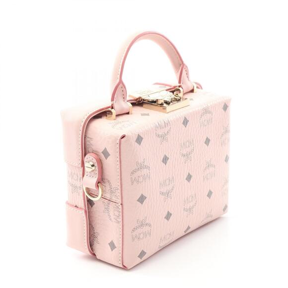 MCM Visetos Vanity Bag Handbag Leather Pink - Picture 2 of 7